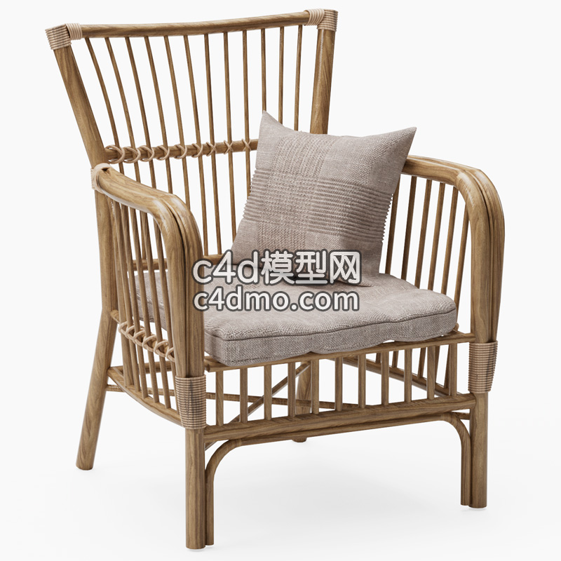 C4D模型 竹椅 椅子